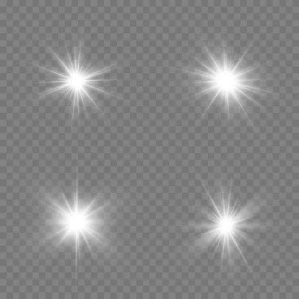 Белая яркая звезда . — стоковый вектор