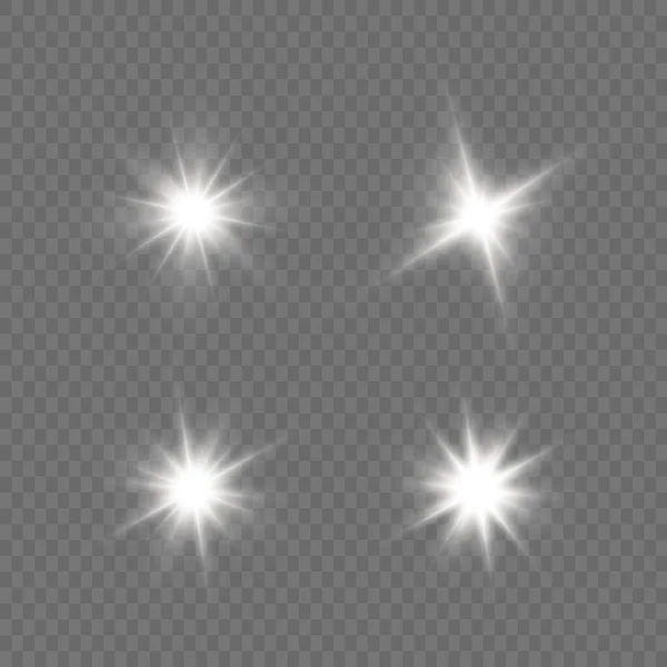 Λευκό φωτεινό αστέρι. — Διανυσματικό Αρχείο
