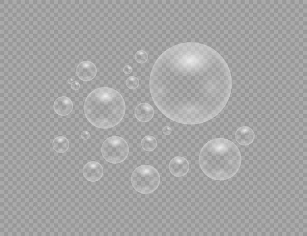 Bulles de savon réalistes. — Image vectorielle