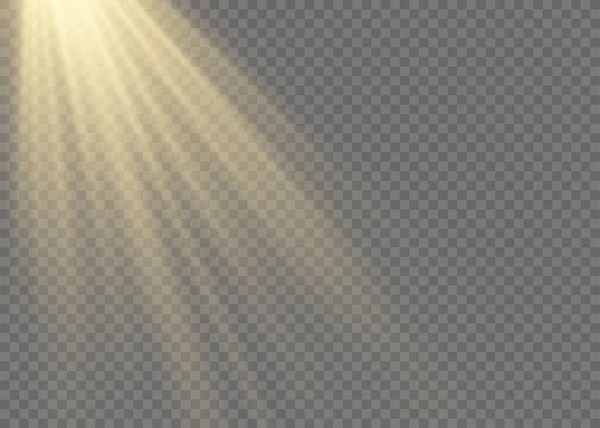 Sol brillante transparente . — Vector de stock