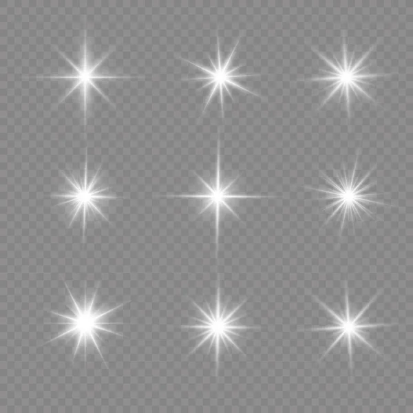 Белая яркая звезда . — стоковый вектор