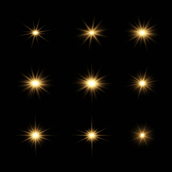 Встановити яскраву зірку . — стоковий вектор