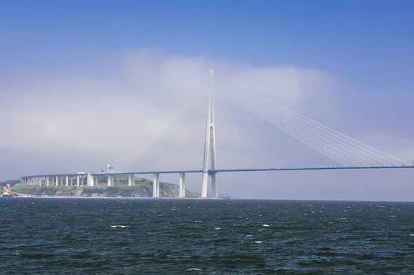 Вид Русский Мост Владивостоке Россия — стоковое фото