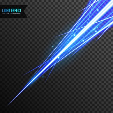 Mavi çizgiler gri şeffaf arka plan üzerinde parlayan