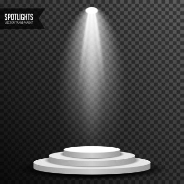spotlighting ile beyaz podyum 