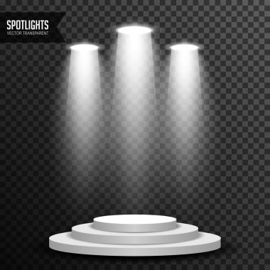 spotlighting ile beyaz podyum 