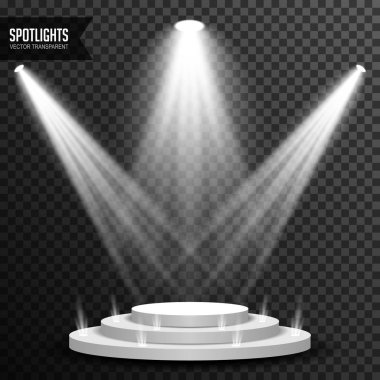 spotlighting ile beyaz podyum 
