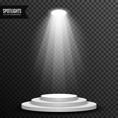 spotlighting ile beyaz podyum 