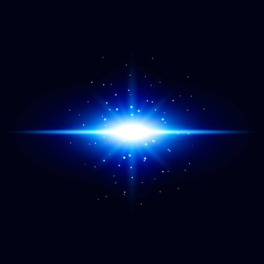 Arka plan olarak mavi soyut ışıklar