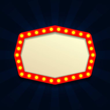 Retro çerçeve koyu arka plan ışığı ile