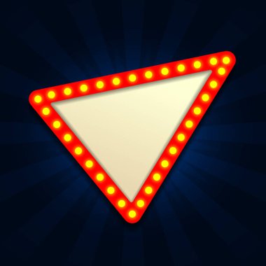 Retro çerçeve koyu arka plan ışığı ile