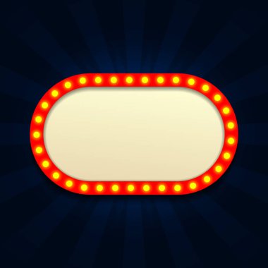 Retro çerçeve koyu arka plan ışığı ile