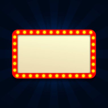 Retro çerçeve koyu arka plan ışığı ile