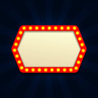 Retro çerçeve koyu arka plan ışığı ile