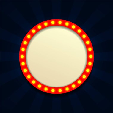 Retro çerçeve koyu arka plan ışığı ile