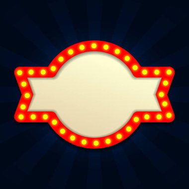 Retro çerçeve koyu arka plan ışığı ile