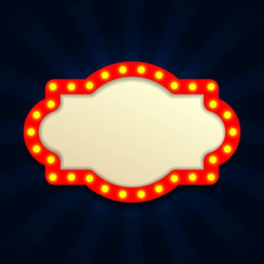 Retro çerçeve koyu arka plan ışığı ile