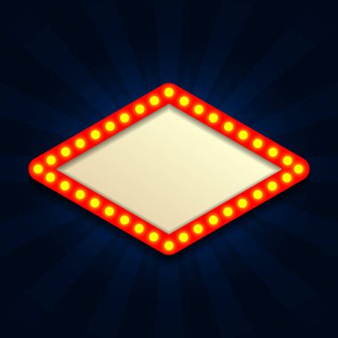 Retro çerçeve koyu arka plan ışığı ile