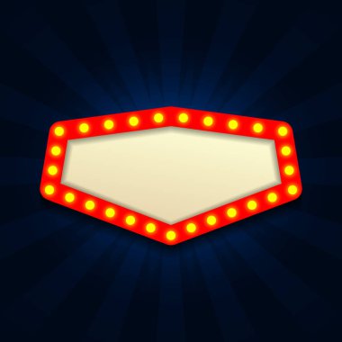 Retro çerçeve koyu arka plan ışığı ile