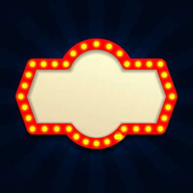 Retro çerçeve koyu arka plan ışığı ile