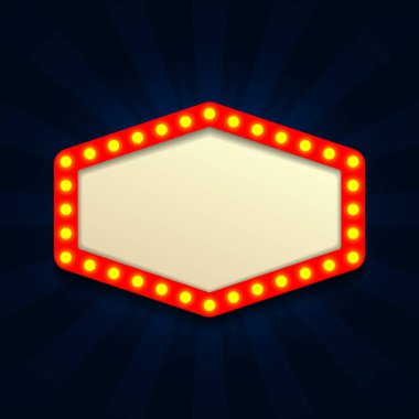 Retro çerçeve koyu arka plan ışığı ile