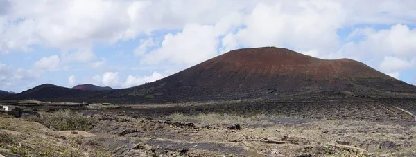 Wulkaniczny Krajobraz Kanaryjskie Wyspy Lanzarote Hiszpania — Zdjęcie stockowe