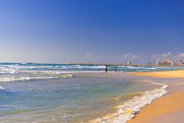 Sabahın erken saatlerinde sağlık için iyi bir ruh hali içinde denize yakın koşu sabah