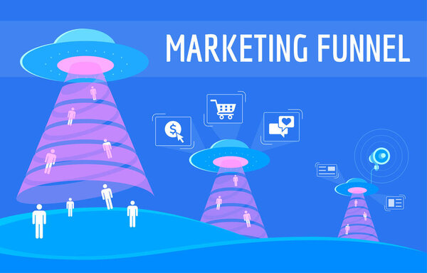 The digital marketing funnel infographic winning new customers