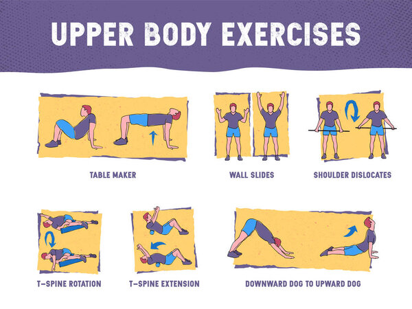 Красочная иллюстрация демонстрирует правильную технику упражнений
