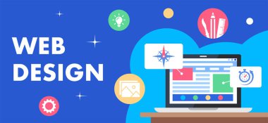 Web tasarım renkli resimde bir pazarlama aracı olarak