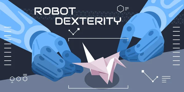 Illustrazione vettoriale colorata che mostra destrezza robot, fantasia — Vettoriale Stock