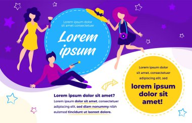 Güzellik sanatçıları için flyer vektör illüstrasyon mockup