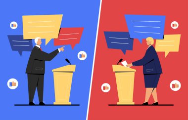 İki siyasetçi arasındaki tartışmanın temsilcisi