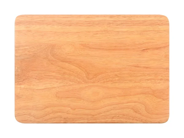 Beyaz arkaplanda kahverengi tahta kesme tahtası