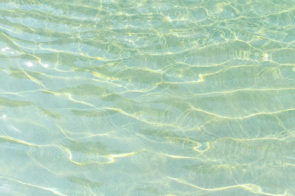 Eau Bleue Piscine Avec Effet Réflexion Vague Lumière Soleil — Photo