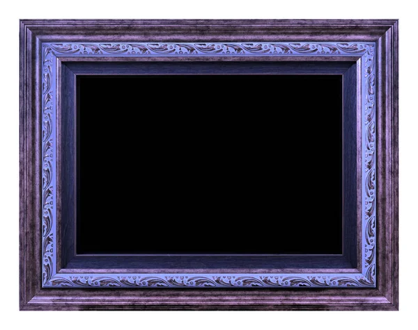 Antiek Violet Frame Geïsoleerd Witte Achtergrond — Stockfoto