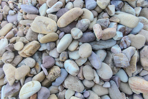 Gros Plan Rochers Arrondis Polis Sur Une Plage Tropicale — Photo