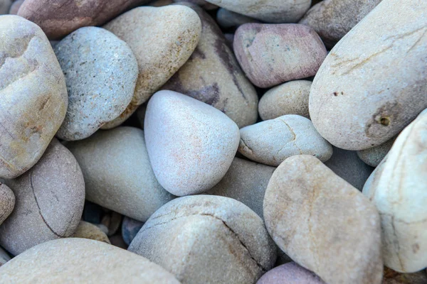 Close Van Ronde Gepolijste Rotsen Een Tropisch Strand — Stockfoto