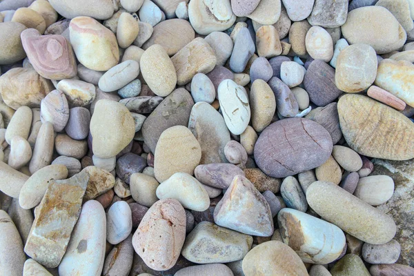 Κοντινό Πλάνο Στρογγυλεμένα Και Γυαλισμένα Βράχια Μια Τροπική Παραλία — Φωτογραφία Αρχείου