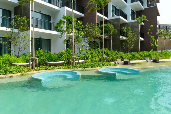 Pattaya Thailand April 2016 Entspannen Whirlpool Freien Big Blue Pool — Stockfoto