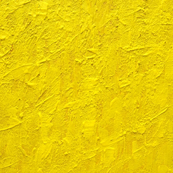 Abstrakcyjne Tło Sztuki Żółty Obraz Akrylowy Płótnie Kolor Tekstury Pędzelki — Zdjęcie stockowe