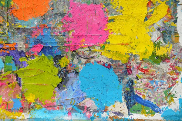 Doku arkaplanı için soyut renkli resim. Ahşap masaya akrilik renk sıçrat. 