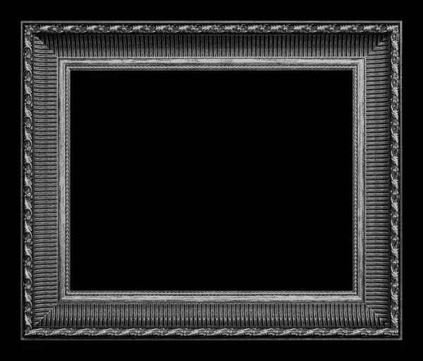 Antiker Schwarzweißer Rahmen Isoliert Auf Schwarzem Hintergrund Filtereffekt — Stockfoto