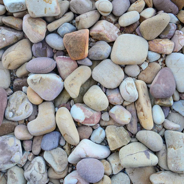 海岸沿いの丸みを帯びた研磨されたビーチロックの閉鎖 — ストック写真
