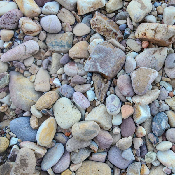 Close Rounded Polished Rocks Tropical Beach — Stock Photo, Image