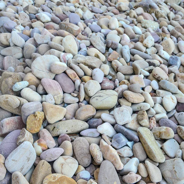 Gros Plan Rochers Arrondis Polis Sur Une Plage Tropicale — Photo