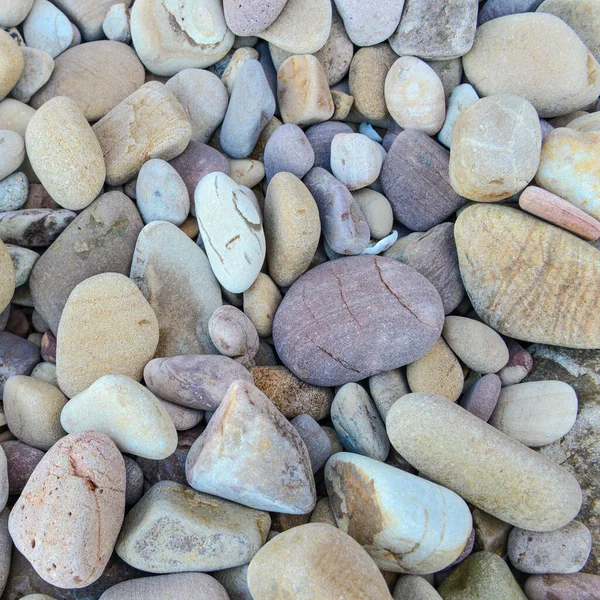 Gros Plan Rochers Arrondis Polis Sur Une Plage Tropicale — Photo