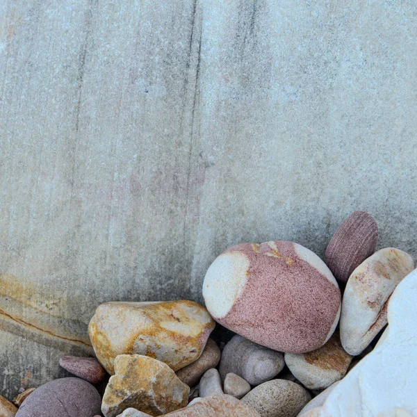 Close Pequenas Rochas Arredondadas Backgroun Pedra — Fotografia de Stock