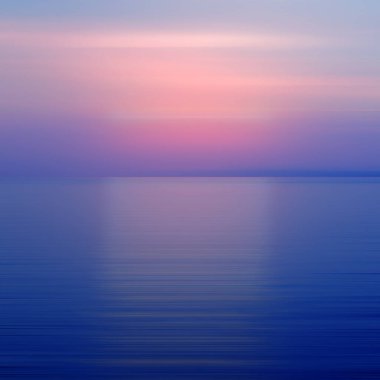 Soyut mor arkaplan hareketi, alacakaranlık zamanlarında gün batımında denizde kırılma ile bulanıklaşır.