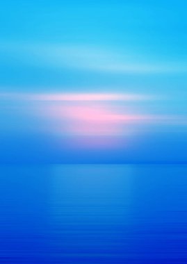 Soyut arkaplan hareketi, alacakaranlık zamanlarında gün batımında denizde kırılma ile bulanıklaştı.